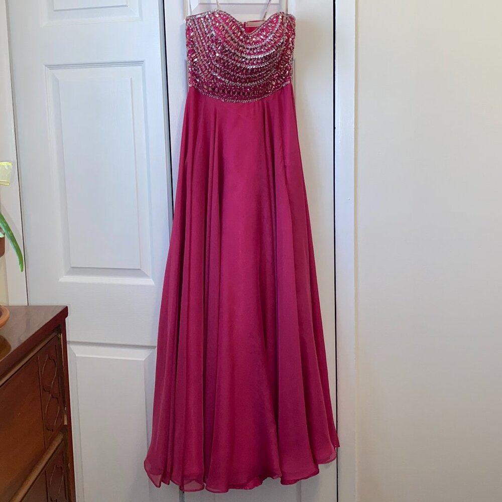 Sherri Hill Strapless Prom Dress (Pink, Size 2)